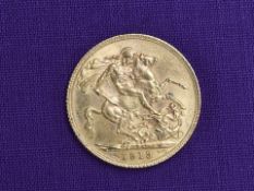 A 1913 George V Gold Sovereign