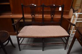 A Victorian salon settee
