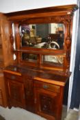A Victorian mirror back sideboard, width approx. 120cm