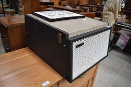 A vintage Hacker portable gramophone player
