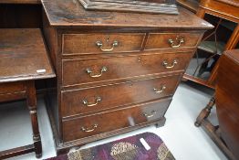 A 19th Century oak chest of two over three drawers, well proportioned, width approx. 92cm, depth