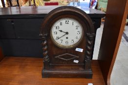 An early 20th Century mantel clock of gothic design