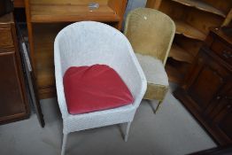 Two woven fibre chairs