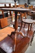 A 19th Century occasional pedestal table, diameter approx. 50cm
