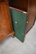 A traditional folding card table