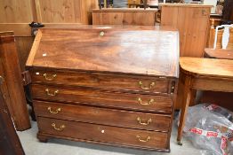 A 19th Century mahogany bureau, width approx. 117cm