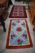 Two vintage wool rugs