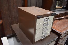A five drawer paper cabinet, by Bisley