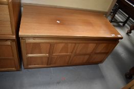 A vintage teak Nathan low side unit, width approx. 91cm
