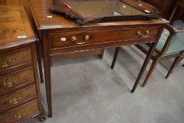 An early 20th Century mahogany side tabe , possibly having later top, width approx. 90cm