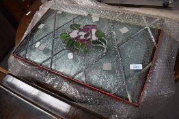 Four double glazed leaded light style window panels