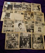 A lot of fifteen copies of the New Musical Express newspapers , these are well preserved with no cut