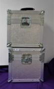 A lot of two heavy duty pro dj flight cases