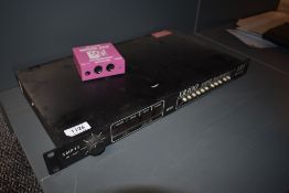 A recording studio or live midi unit SMPTE synchroniser XRI and a midi merge unit