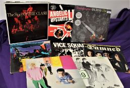 A lot of eleven Punk and New Wave vinyl records