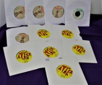 A lot of eleven reggae 45's on the Attack and Front Line labels - some rare records in here - of
