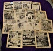 A lot of fifteen copies of the New Musical Express newspapers , these are well preserved with no cut