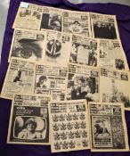 A lot of fifteen copies of the New Musical Express newspapers , these are well preserved with no cut
