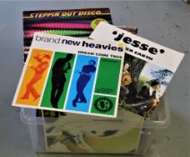A large lot of 80 vinyl records - a mixed bag of many styles - may be good for online seller ,