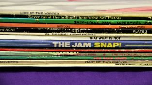 A lot of twelve Punk and New Wave vinyl records
