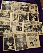 A lot of fifteen copies of the New Musical Express newspapers , these are well preserved with no cut