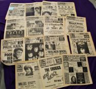 A lot of fifteen copies of the New Musical Express newspapers , these are well preserved with no cut
