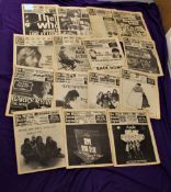 A lot of fifteen copies of the New Musical Express newspapers , these are well preserved with no cut