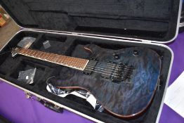 An ESP electric guitar, MH-301, with hard case, Korean made, serial number W0229476