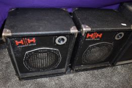 A pair of HH electronic B10 speaker cabinets