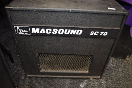 An interesting vintage Italian combo amplifier, Macsound SC70, complete with footswitch