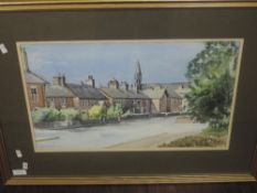 A watercolour, Dennis N Grundy, Lytham, signed and dated 1987, 29 x 48cm, plus frame and glazed