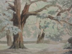 A watercolour, E Michael Bottomley, Chestnuts at Winster, signed and dated 1970, 28 x 37cm, plus