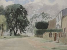 A watercolour, E Michael Bottomley, Great Musgrave, signed and dated 1964, 25 x 38cm, plus frame and