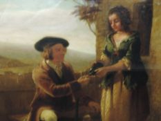 An oil painting, attributed to William Bromley, Scottish croft, 60 x 74cm, plus frame and glazed