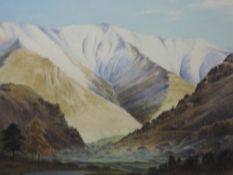 A watercolour, Henry Sowerby, valley landscape, 32 x 42cm, plus frame and glazed
