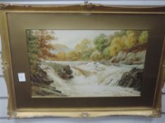 A pair of watercolours, Sidney P Winder, river landscapes, signed and dated 1917, each 29 x 45cm,
