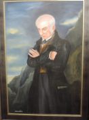 An oil painting, Rex Marsden, portrait study, William Wordsworth, 90 x 60cm, plus frame