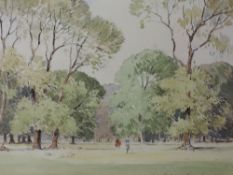 A watercolour, Percy Lancaster, Hyde park, 25 x 35cm, plus frame and glazed