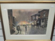 Two Ltd Ed prints, after Tom Brown, Northern street scenes, inc Open all Hours, signed and