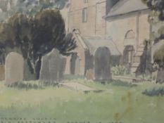 A watercolour, E Michael Bottomley, Ormside Church, signed and dated 1965, 27 x 38cm, plus frame and