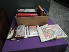 A collection of World & GB Stamps, used, in nine albums and in a tin