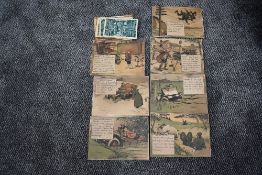 A collection of seven early 20th century Humorous Motoring prints on card by Charles Crombie,