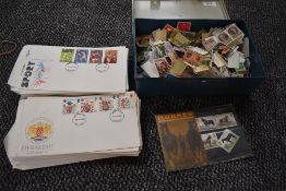 A collection of New Zealand Stamps loose in box and a collection of GB Covers 1977-1984