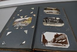 A vintage GB Postcard Album, black & white and colour, mainly street scenes
