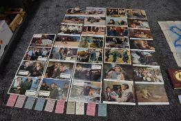A collection of 1970's Film Lobby Cards including Great Escape set of 8, The Omen set of 8,
