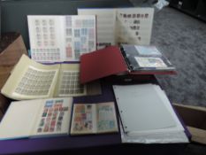 A collection of World Stamps in albums including Mint GB, Sheets and part Sheets of Commonwealth,