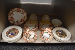 A collection of vintage Hornsea Christmas plates and a quantity of antique plates,cups and saucers.