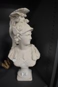 A salt or similar cast bust of a Roman general or emperor possible Alexander the Great