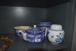 Three tea wares by Ringtons including teapot fruit bowl and ginger jar