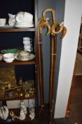 Five shepherds walking stick or crooks